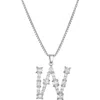 Adornia Mixed Crystal Initial Pendant Necklace In Silver