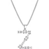 Adornia Mixed Crystal Initial Pendant Necklace In Silver