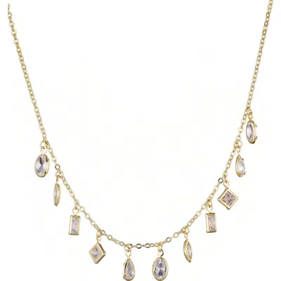 ADORNIA ADORNIA MIXED CRYSTAL SHAKER NECKLACE