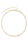 Adornia Mixed Shape Cubic Zirconia Station Necklace
