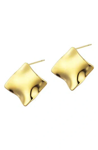 Adornia Molten Irregular Earrings In Gold