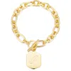 Adornia Monogram Initial Charm Chain Bracelet In Gold