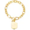 Adornia Monogram Initial Charm Chain Bracelet In Gold