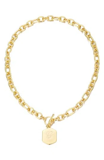 Adornia Monogram Initial Pendant Necklace In Gold