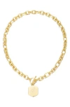 Adornia Monogram Initial Pendant Necklace In Gold