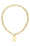 Adornia Monogram Initial Pendant Necklace In Gold