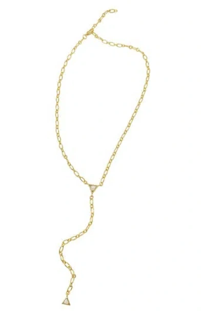 Adornia Moonstone Y-necklace In Yellow
