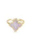 Adornia Motehr Of Pearl Clover Ring