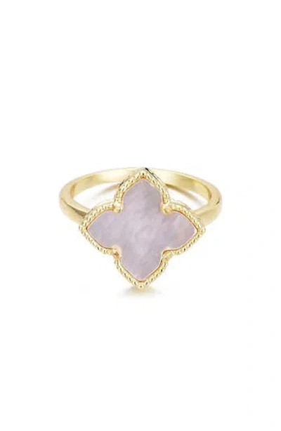 Adornia Motehr Of Pearl Clover Ring