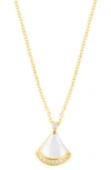 Adornia Mother-of-pearl & Cubic Zirconia Pendant Necklace In Multi