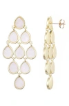 Adornia Mother Of Pearl Chandelier Drop Earrings In Gold