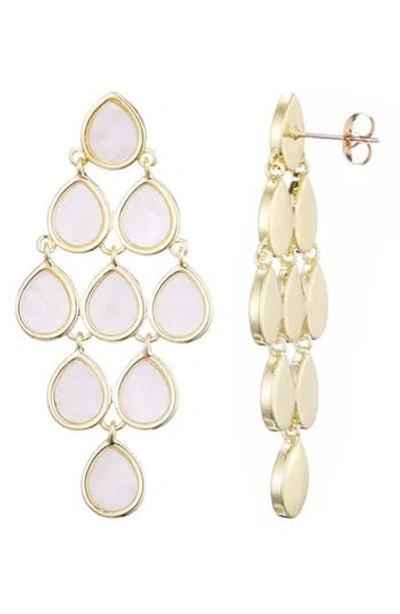 Adornia Mother Of Pearl Chandelier Drop Earrings In Gold