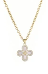 Adornia Mother Of Pearl Clover Pendant Necklace