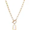 Adornia Mother-of-pearl Pendant Necklace In Gold