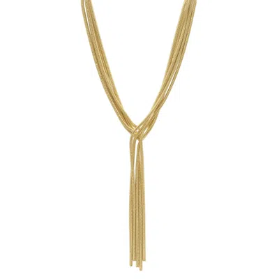Adornia Multi Strand Textured Chain Necklace Gold In Yellow