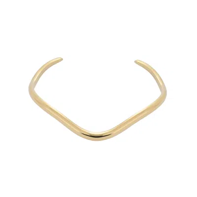 Adornia Tarnish Resistant 18k Plated Wave Cuff Bracelet In Gold