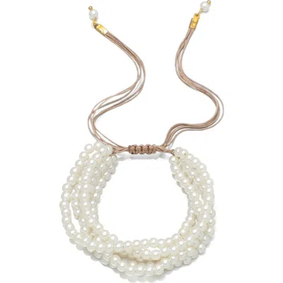 Adornia Pearl Bracelet In Multi