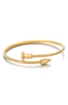 Adornia Nail Cable Cuff Bracelet In Gold