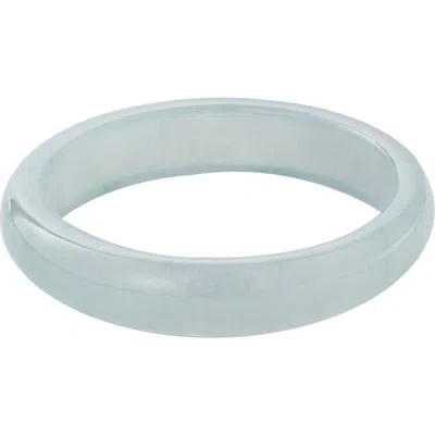 Adornia Natural Jade Band Ring In Green
