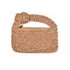 Adornia Natural Raffia Knot Crescent Bag