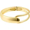 Adornia Overlap Cuff Bracelet In Gold