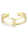 Adornia 14k Gold Plated Overlapping Cuff Bracelet In Gold