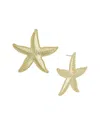 Adornia Gold Plated Oversized Shell Stud Earrings In Gold