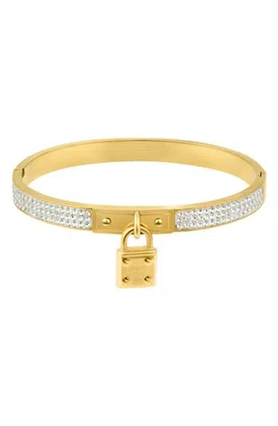 Adornia Padlock Bracelet In Gold
