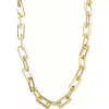 Adornia Paper Clip Chain Necklace In Gold