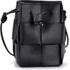Adornia Patchwork Bucket Bag In Black