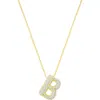 Adornia Gold Pave Bubble Letter Necklace In Gold-b