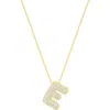 Adornia Pavé Bubble Initial Pendant Necklace In Gold