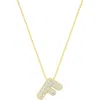 Adornia Gold Pave Bubble Letter Necklace In Gold-f