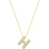 Adornia Pavé Bubble Initial Pendant Necklace In Gold