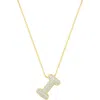 Adornia Pavé Bubble Initial Pendant Necklace In Gold