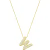 Adornia Pavé Bubble Initial Pendant Necklace In Gold