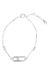 Adornia Pavé Chain Bracelet In Silver