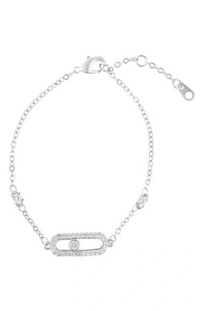 Adornia Pavé Chain Bracelet In Silver