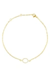 Adornia Pavé Cubic Zirconia Initial Anklet In Gold-o