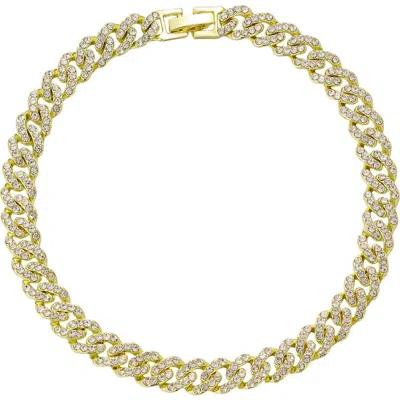 Adornia Pavé Curb Chain Anklet