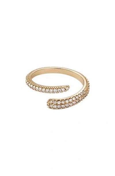 Adornia Pavé Cz Bypass Ring In Gold