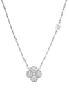 Adornia Cubic Zirconia Clover Pendant Necklace