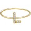 Adornia Pavé Cz Initial Charm Ring