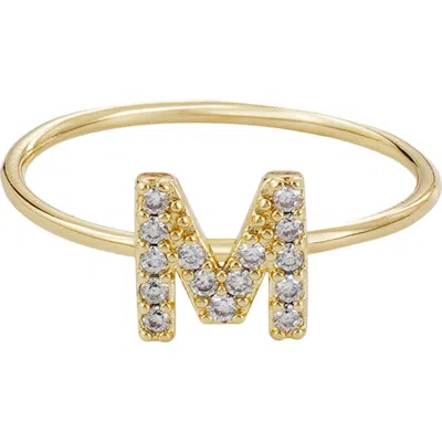 Adornia Pavé Cz Initial Charm Ring