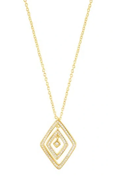 Adornia Pavé Pendant Necklace In Gold