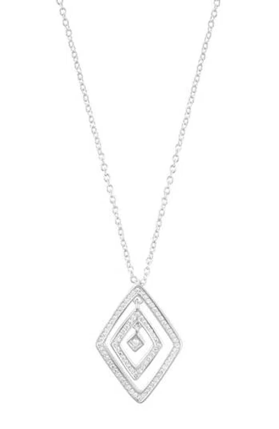 Adornia Pavé Pendant Necklace In Silver