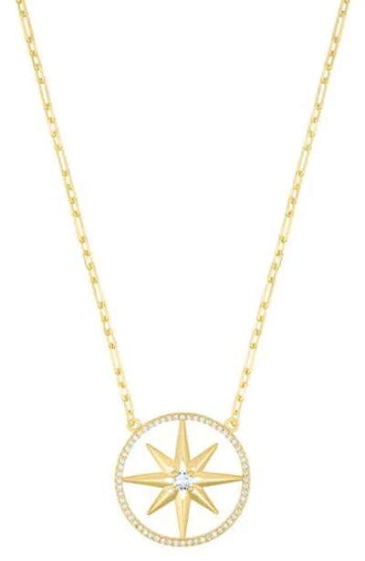 Adornia Pavé Starburst Pendant Necklace In Gold