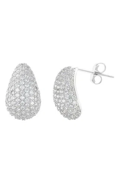 ADORNIA ADORNIA PAVÉ TEARDROP EARRINGS
