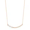 Adornia Pear Bar Pendant Necklace In Pink/clear