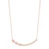 Adornia Pear Bar Pendant Necklace In Pink/pink